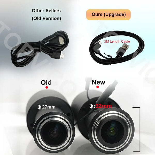 Topvico 5G 2.4G Tuya Video Peephole Wifi Camera Mini Motion Detection Door Viewer Video Eye ONVIF RTSP Home Security Auto Record by stepyours.com