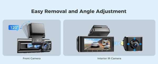 AZDOME 4K Dash Cam M550 Max GPS WiFi Car DVR 3.18Inch Screen Rear Cam - stepyours.com