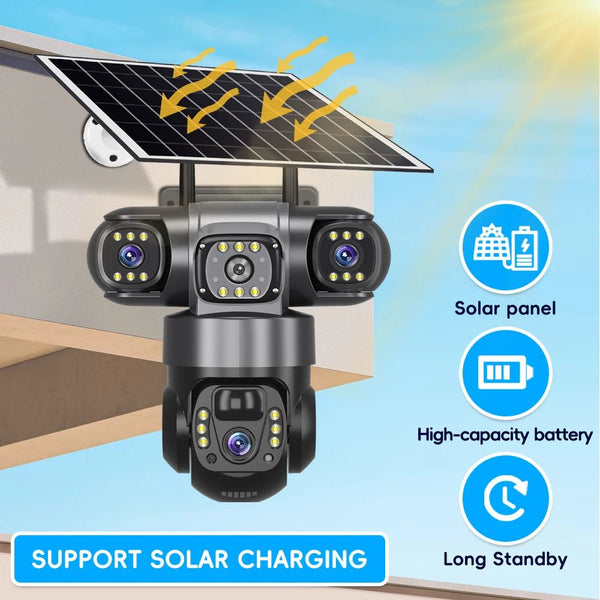 Solar 4G IP Camera 15MP HD Outdoor Night Vision Weatherproof Security - stepyours.com