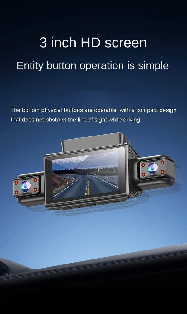 4K Quad Camera Hidden Dash Cam With App Night Vision Motion Detection Parking - stepyours.com