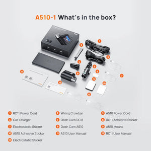 70Mai A510 Dash Cam 1944P HDR GPS ADAS 4G Front And Rear Car DVR - stepyours.com