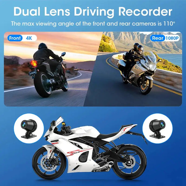 Jansite Motorcycle Screen - Waterproof - DVR button United States product image