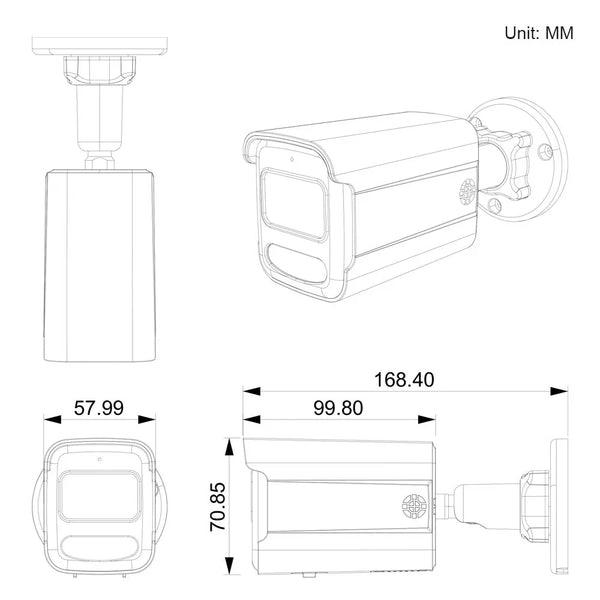 Outdoor PoE IP Security Camera 4K 8MP Waterproof With Two Way Audio - stepyours.com