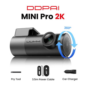 DDPAI Mini Pro 2K Dash Cam With WiFi Night Vision Voice Control Parking Monitor - stepyours.com