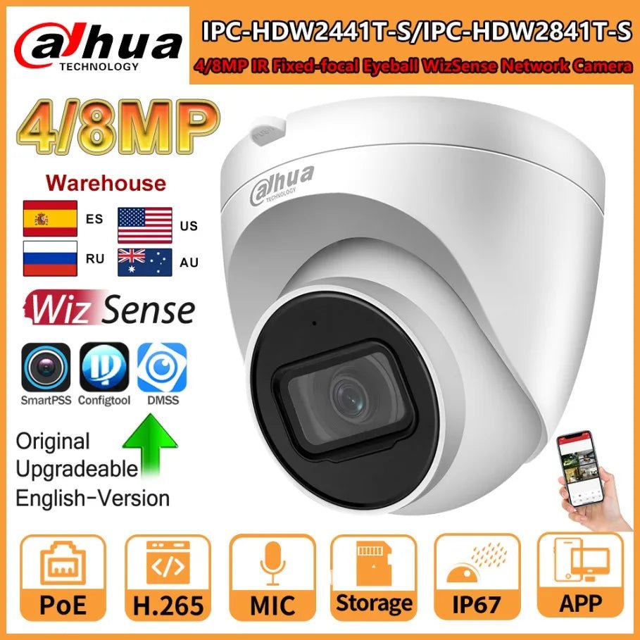 Dahua 8MP 4K WizSense Vehicle Detection PoE Security Camera Indoor Outdoor IR - stepyours.com