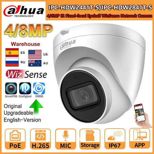 Dahua 8MP 4K WizSense Vehicle Detection PoE Security Camera Indoor Outdoor IR - stepyours.com
