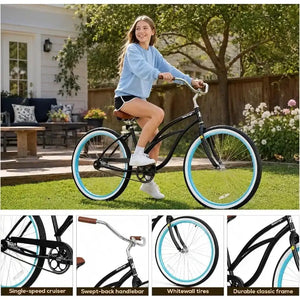 Classic Retro Beach Cruiser Bike — product image 5