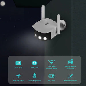 Besder 8MP 4K Dual Lens WiFi IP Camera AI Human Detection Outdoor Security - stepyours.com