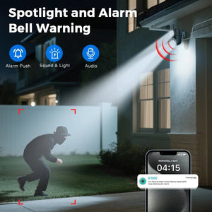 Abuntu Outdoor WiFi Camera - 8MP 4K Dual Lens With AI Human Detection Hooks - stepyours.com