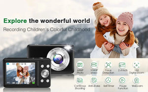 HD 1080P Kids Beginner Camera LCD 16X Zoom Compact Rechargeable - stepyours.com