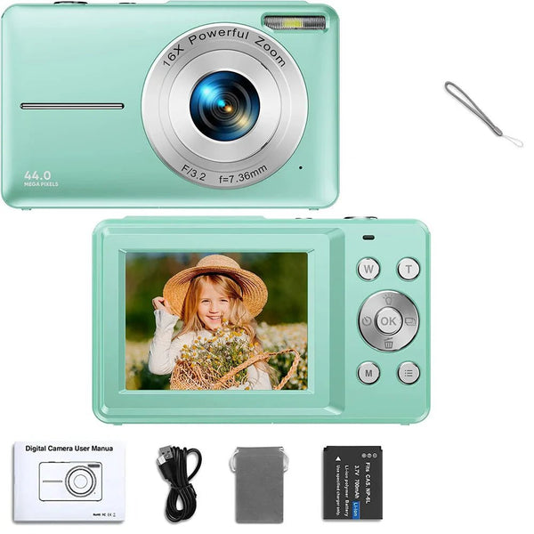 Kids Digital Camera Camcorder 16x Zoom 1080P 44MP for Beginners - stepyours.com