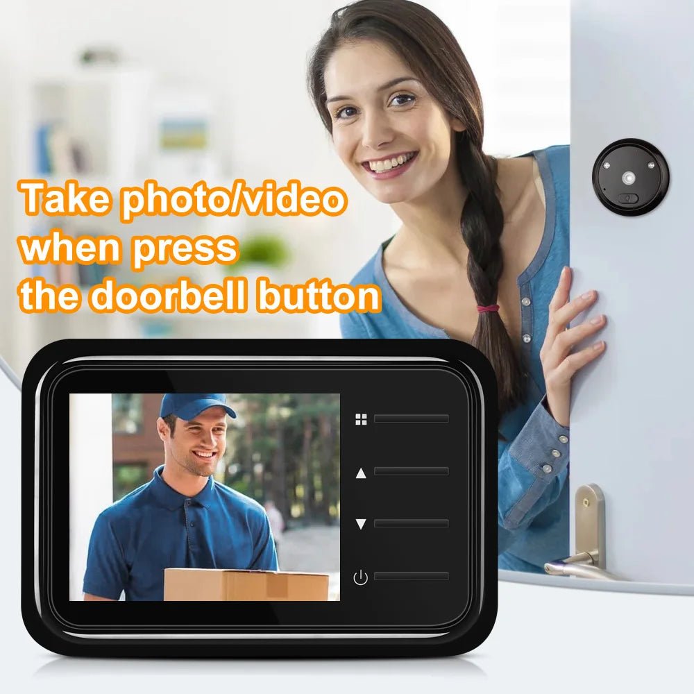 2.4 Inch LCD Peephole Doorbell Camera With IR Night Vision - stepyours.com