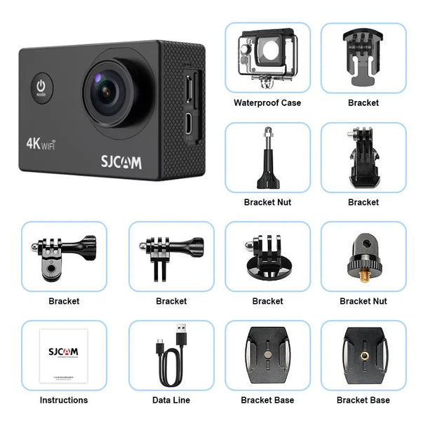 SJCAM SJ4000 Air Action Camera 4K Video 30m Waterproof 2.4G WiFi Sports Cam - stepyours.com