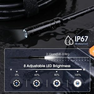 Industrial Endoscope Camera 4.3 Inch IPS Screen 1080P IP67 Waterproof Borescope - stepyours.com
