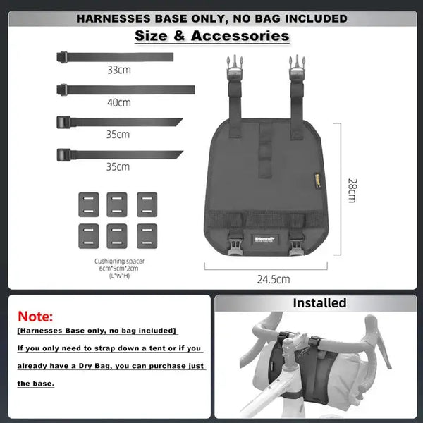 Rhinowalk Bilke Handlebar Harnesses 12L Dry Bag Waterproof Detachable Front Bag Big Size Mount Base Fit MTB Road Bicycle Cycling