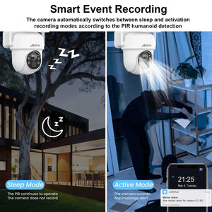 ANRAN Solar Camera With PIR Humanoid Detection For Outdoor Security 2K 2 4G WiFi - stepyours.com