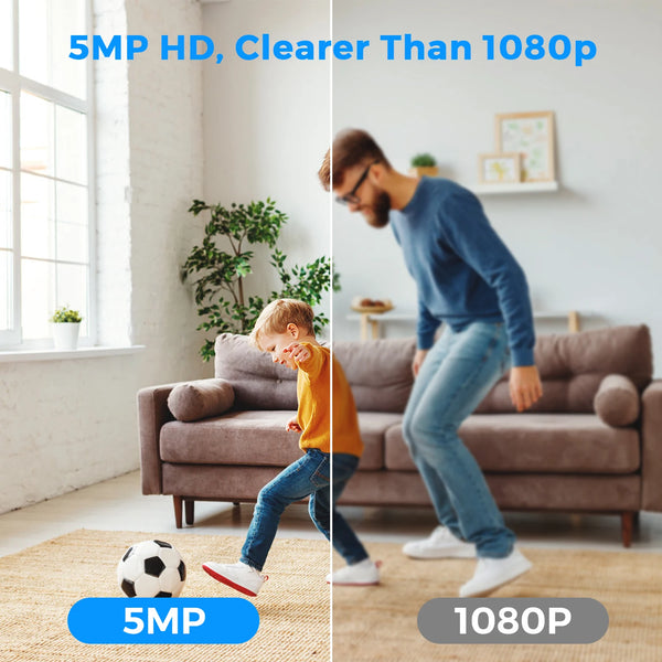 BESDER 5MP Mini Cube Camera - AI Human Detection and Two - Way Audio - stepyours.com
