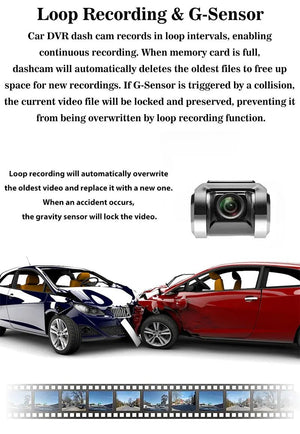 USB Dash Cam 1080P HD Night Vision With ADAS And G Sensor - stepyours.com
