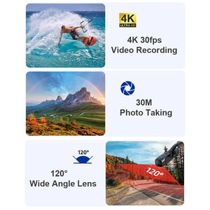 Hands Free Head Mounted Wearable Camera With WiFi 120 Degree Wide Angle And App Control - stepyours.com