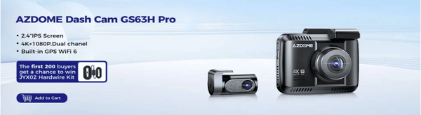 AZDOME 4K Dash Cam M550 Max GPS WiFi Car DVR 3.18Inch Screen Rear Cam - stepyours.com
