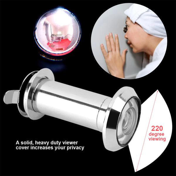 Wide Viewing Peephole 220 Degree Wide Viewing Angle Door Viewer with Heavy Duty Cover 220 Degree Door Viewer by stepyours.com