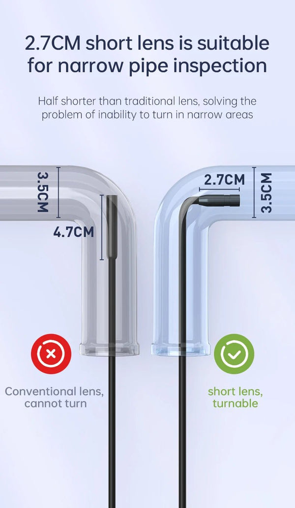 Industrial Endoscope Camera 4.3 Inch IPS Screen 1080P IP67 Waterproof Borescope - stepyours.com
