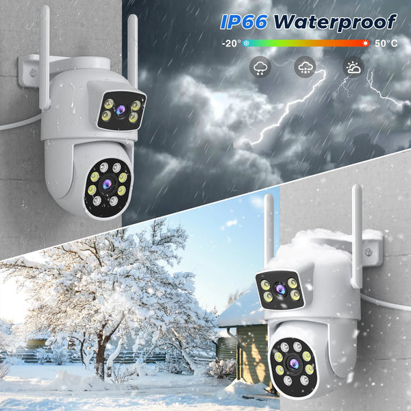 BESDER 10MP Dual - Lens Outdoor WiFi IP Camera - Auto - Tracking and Night Vision - stepyours.com
