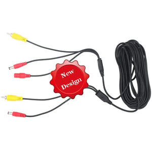 Car Video RCA Extension Cable 6M 10M 15M 2In1 Backup Camera Line - stepyours.com