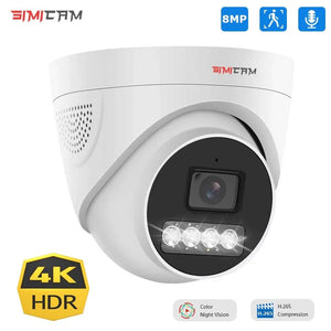 4K PoE Dome IP Camera Indoor Security With Color Night Vision 8MP ONVIF NVR - stepyours.com