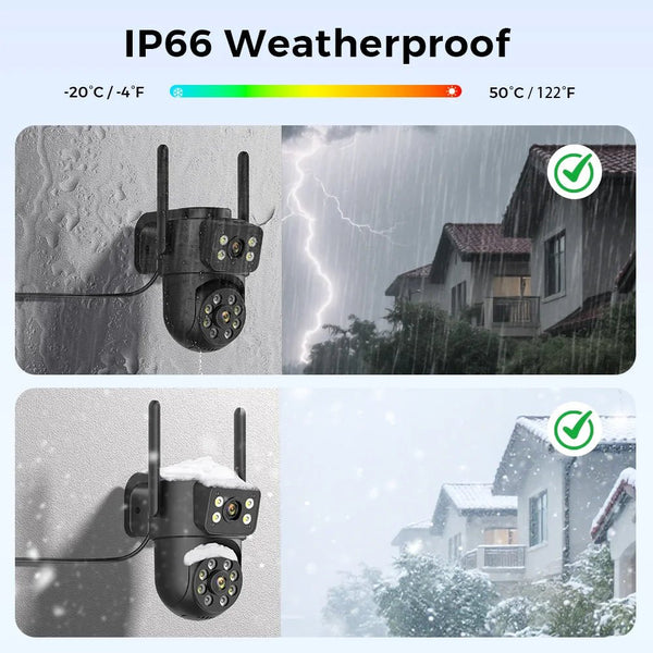 ANBIUX 8MP Dual Lens WiFi Camera - AI Human Detection Outdoor PTZ Security - stepyours.com