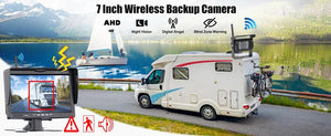 Wireless Backup Camera Kit 7 Inch AHD 1080P Monitor For Truck RV - stepyours.com