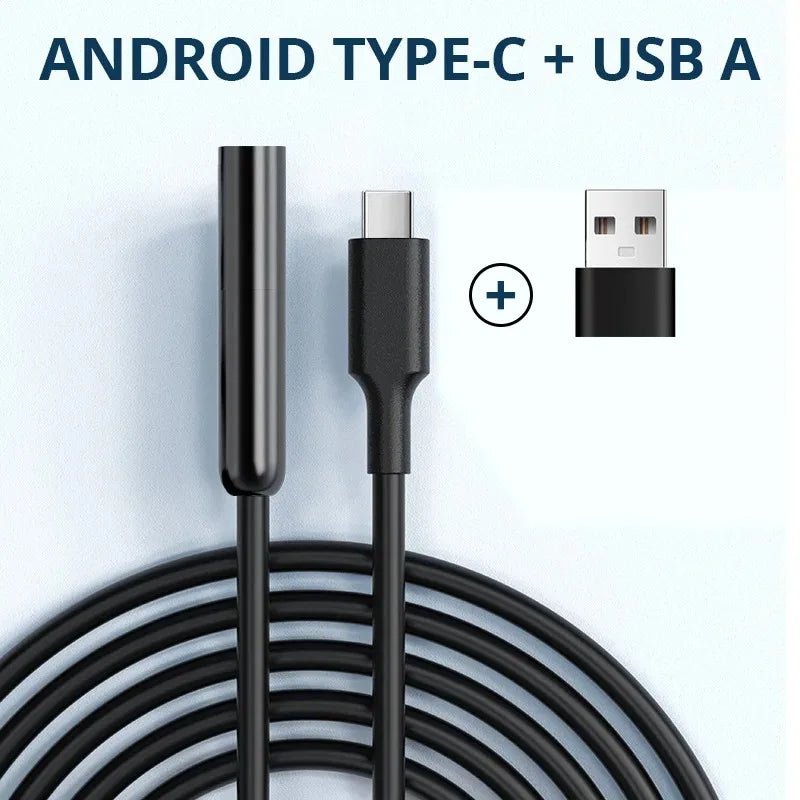 USB Type - C Flexible Endoscope Camera - 7mm Lens With 6 LEDs For Android OTG - stepyours.com