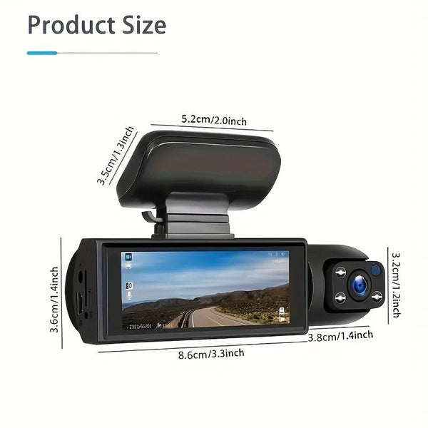 1080P WiFi Dual Dash Cam Front Inside Car with IR Night Vision Loop Recording - stepyours.com