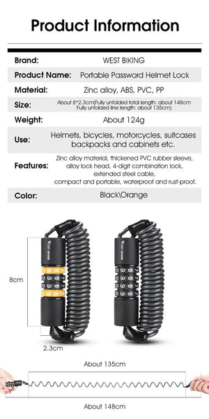 West Biking Lock for On The Go Security — product view 7