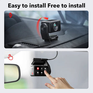 Redtiger A4 4K Dash Cam Front and Rear GPS and 5G WiFi Night Vision Parking - stepyours.com