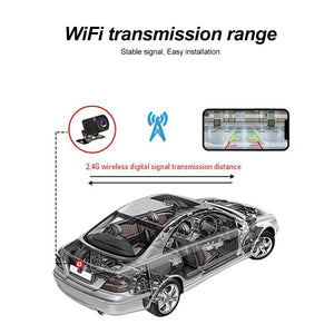 Car Rear View Camera WiFi 170 Degree Wireless Waterproof Backup Camera 12V 24V - stepyours.com
