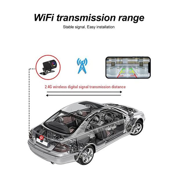Car Rear View Camera WiFi 170 Degree Wireless Waterproof Backup Camera 12V 24V - stepyours.com