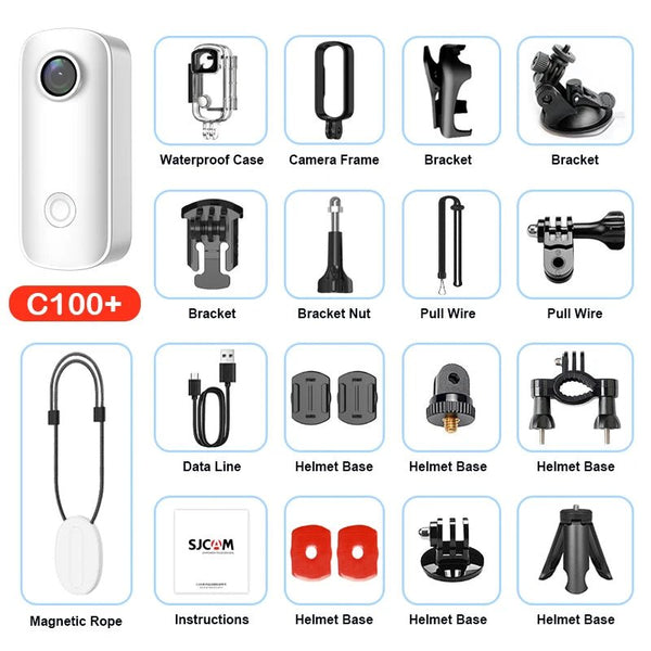 SJCAM C100 Plus Action Camera 4K30FPS 12MP Waterproof 30M WiFi - stepyours.com