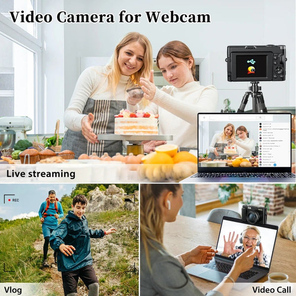 4K Digital Camera For Photography And Video Autofocus 48MP Vlogging Camera - stepyours.com