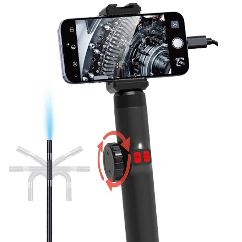 Two - Way 360 Degree Rotating Borescope - 1080P IP67 6mm Probe For Android iOS - stepyours.com