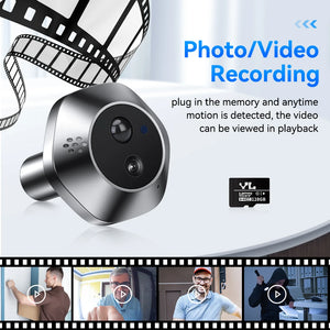 WSDCAM Mini Camera Two Way Talk Audio Doorbell Tuya Wifi Smart Video Peephole PIR Motion Detection APP Remote View by stepyours.com