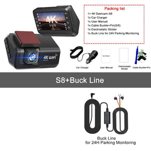 Kocam 4K UHD Dash Cam Dual Lens WiFi Night Vision Front And Rear Parking Monitor - stepyours.com