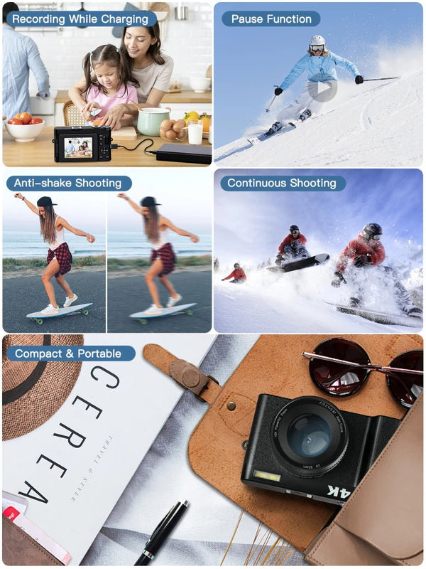 4K Digital Camera For Photography And Video Autofocus 48MP Vlogging Camera - stepyours.com