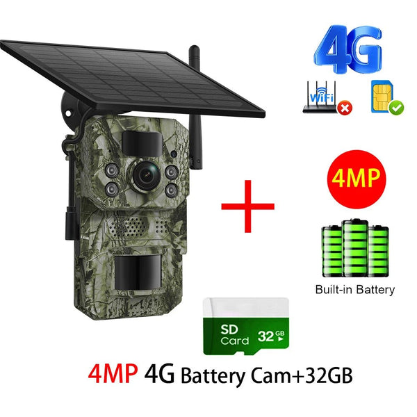 INQMEGA4G Solar Trail Camera 2K Night Vision 5MP PIR Motion Activated - stepyours.com