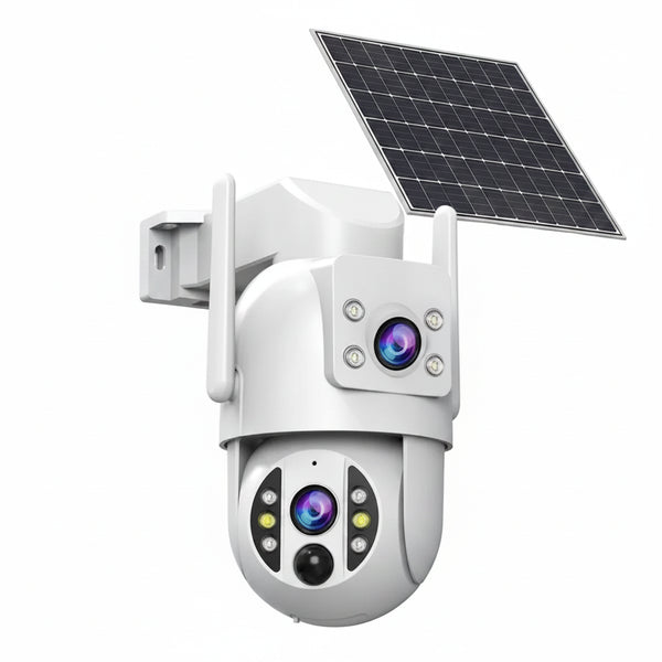 JOOAN Solar Wireless Outdoor Camera Dual Lens with 2 Way Audio CCTV - stepyours.com