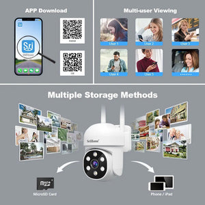 Srihome SH061 Wireless PTZ AI 1080P Home Security Camera Night Vision CCTV - stepyours.com