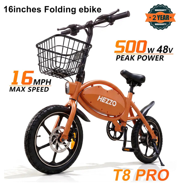HEZZO Foldable Adult Electric Bike — product view 2