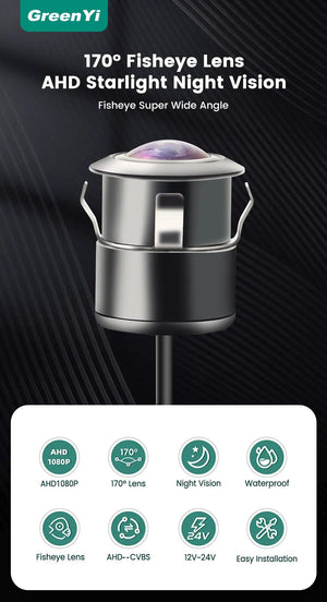 GreenYi AHD 1080P Car Back Up Camera 170 Fisheye Night Vision Universal G301 - stepyours.com