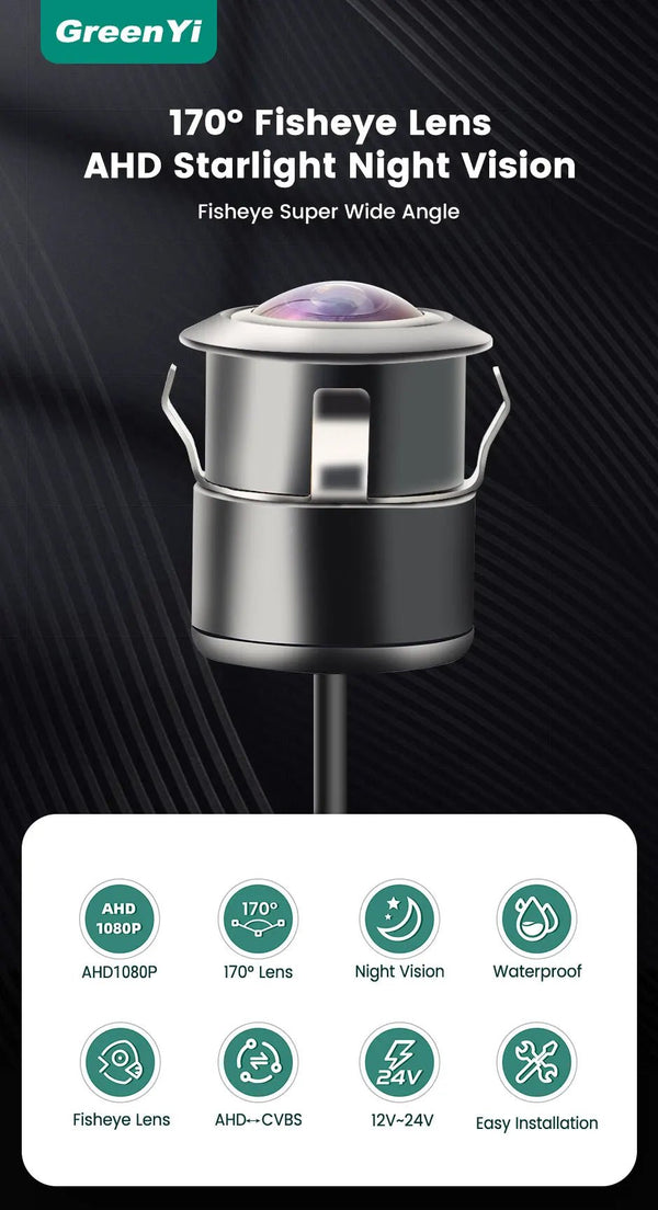 GreenYi AHD 1080P Car Back Up Camera 170 Fisheye Night Vision Universal G301 - stepyours.com