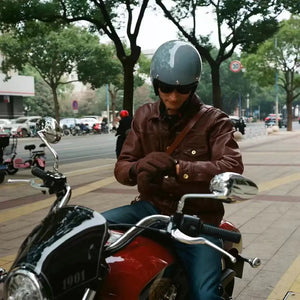 Vintage Open Face Motorcycle Helmet — product view 4